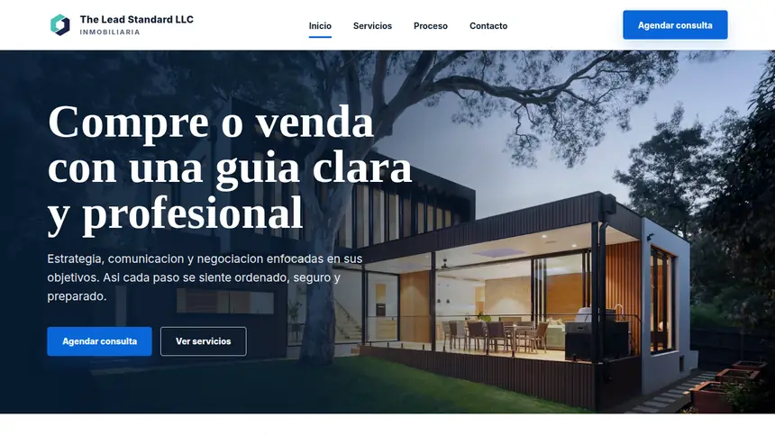 Real estate, en español website example built by LeedAgent