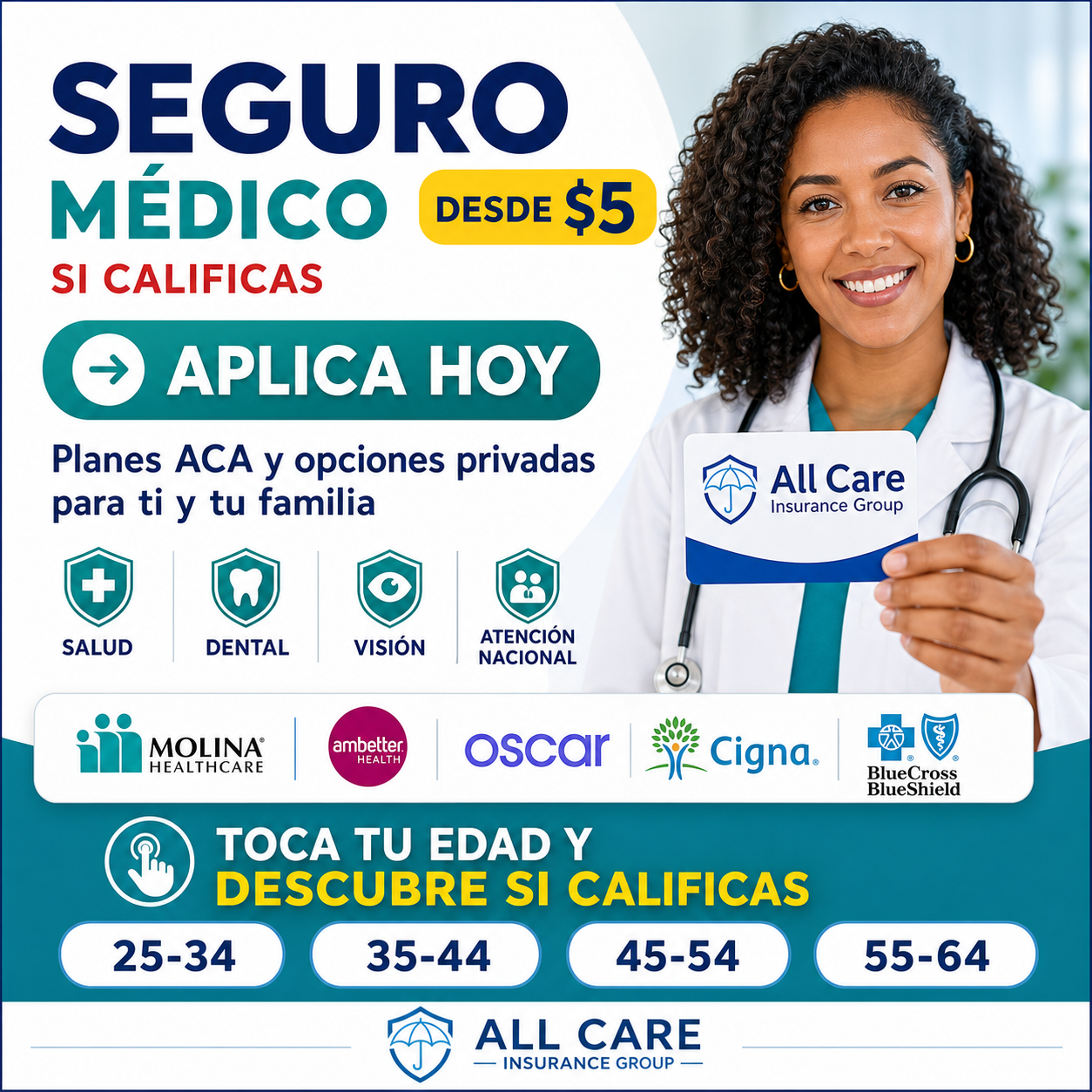 Cobertura de seguros de salud para familias