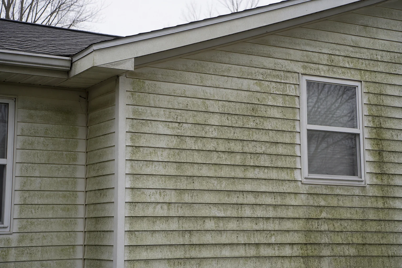 Siding before wash