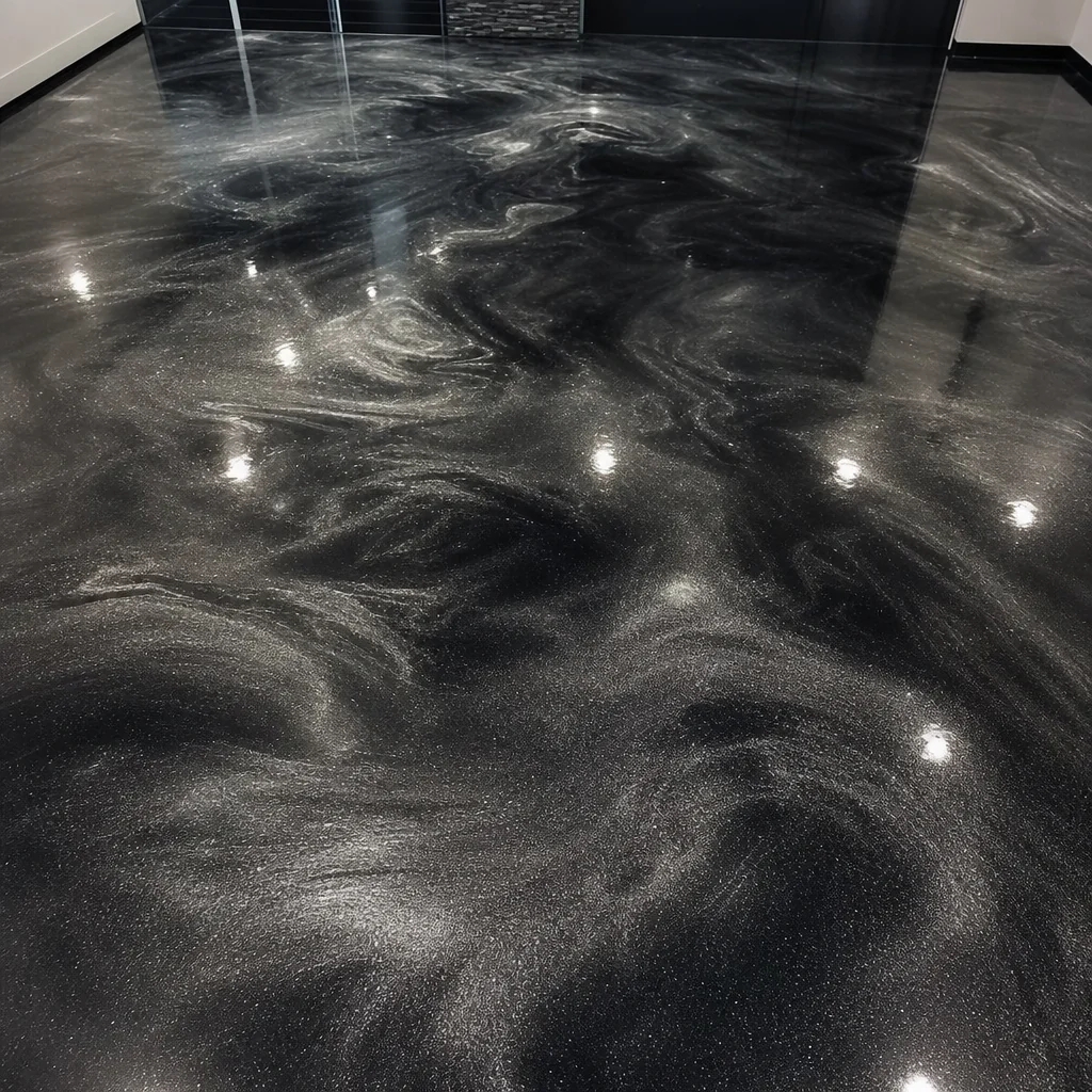 Metallic epoxy after
