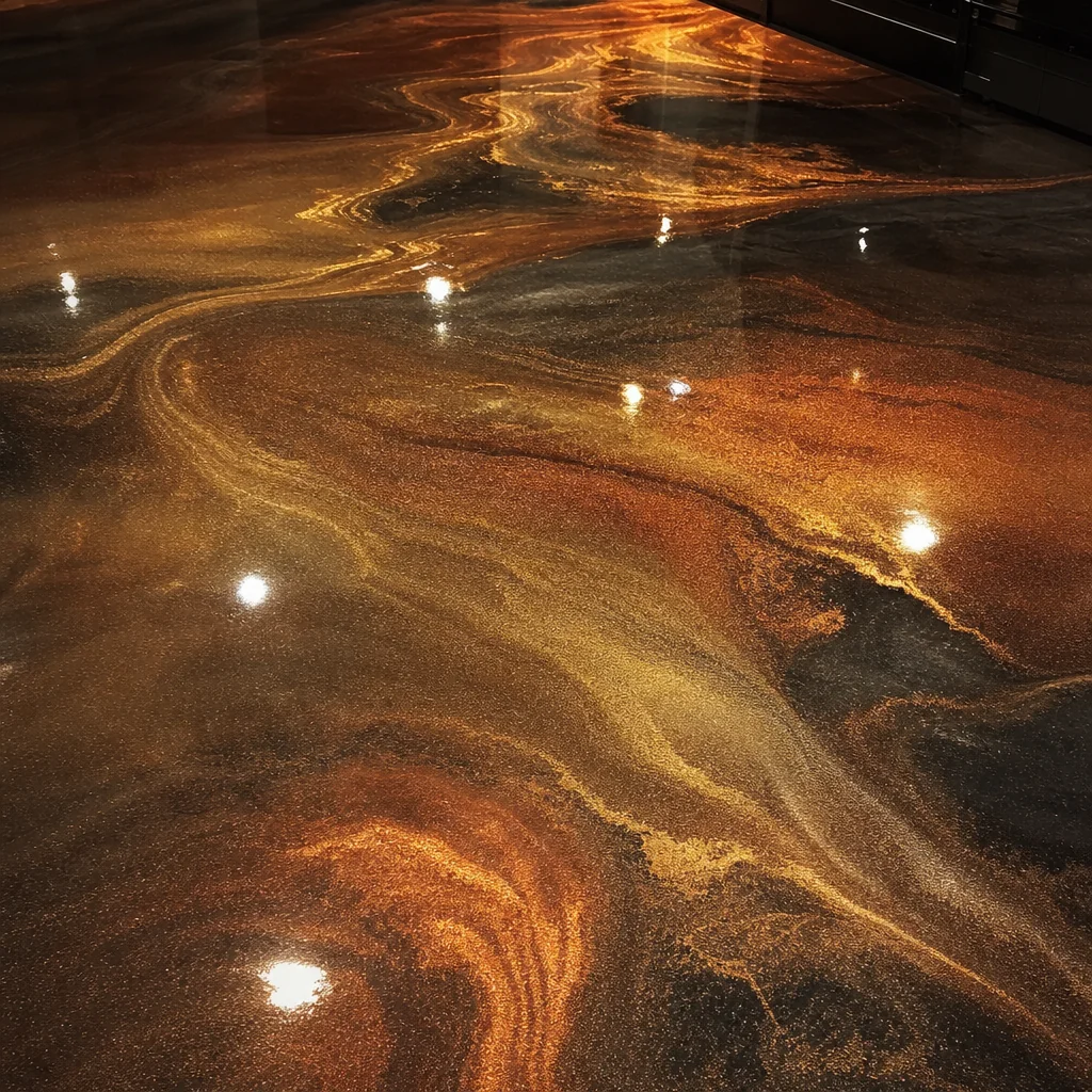 Copper metallic epoxy after