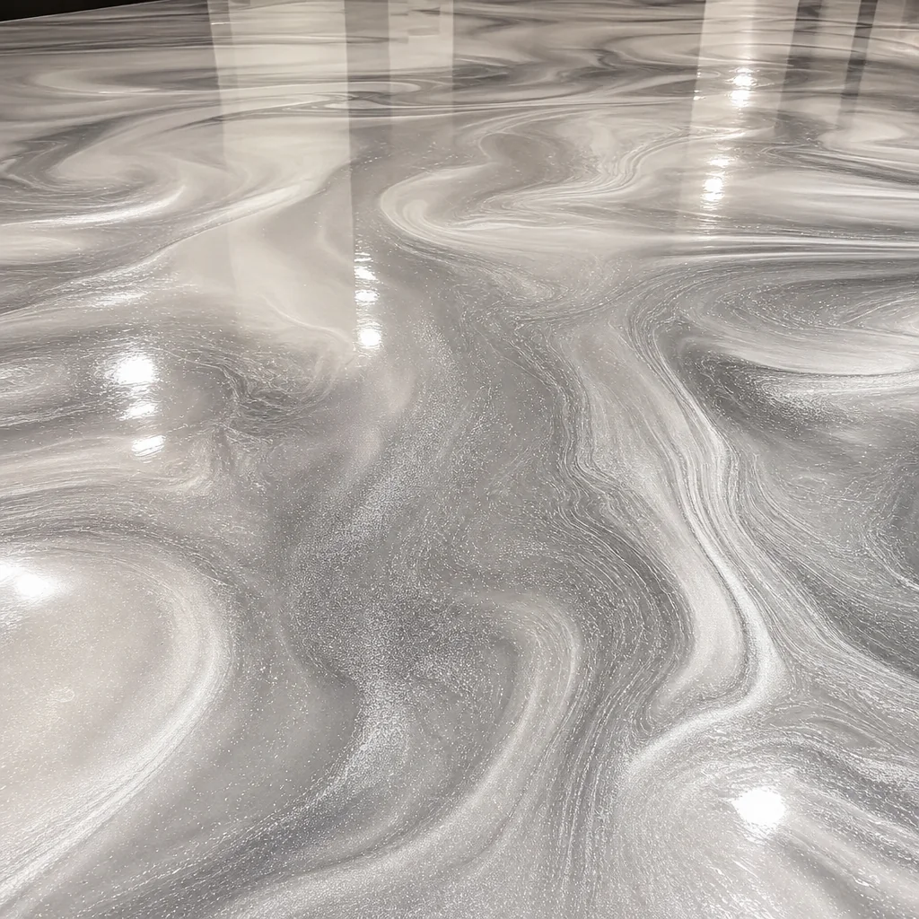 Pearl metallic epoxy floor