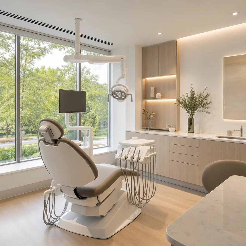 Modern calming dental office
